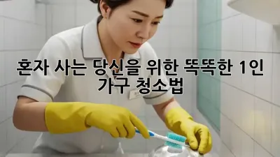 혼자 사는 당신을 위한 똑똑한 1인 가구 청소법!