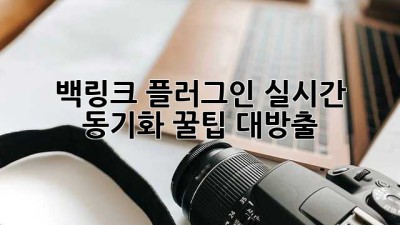 백링크 플러그인 실시간 동기화 🔑꿀팁 대방출!